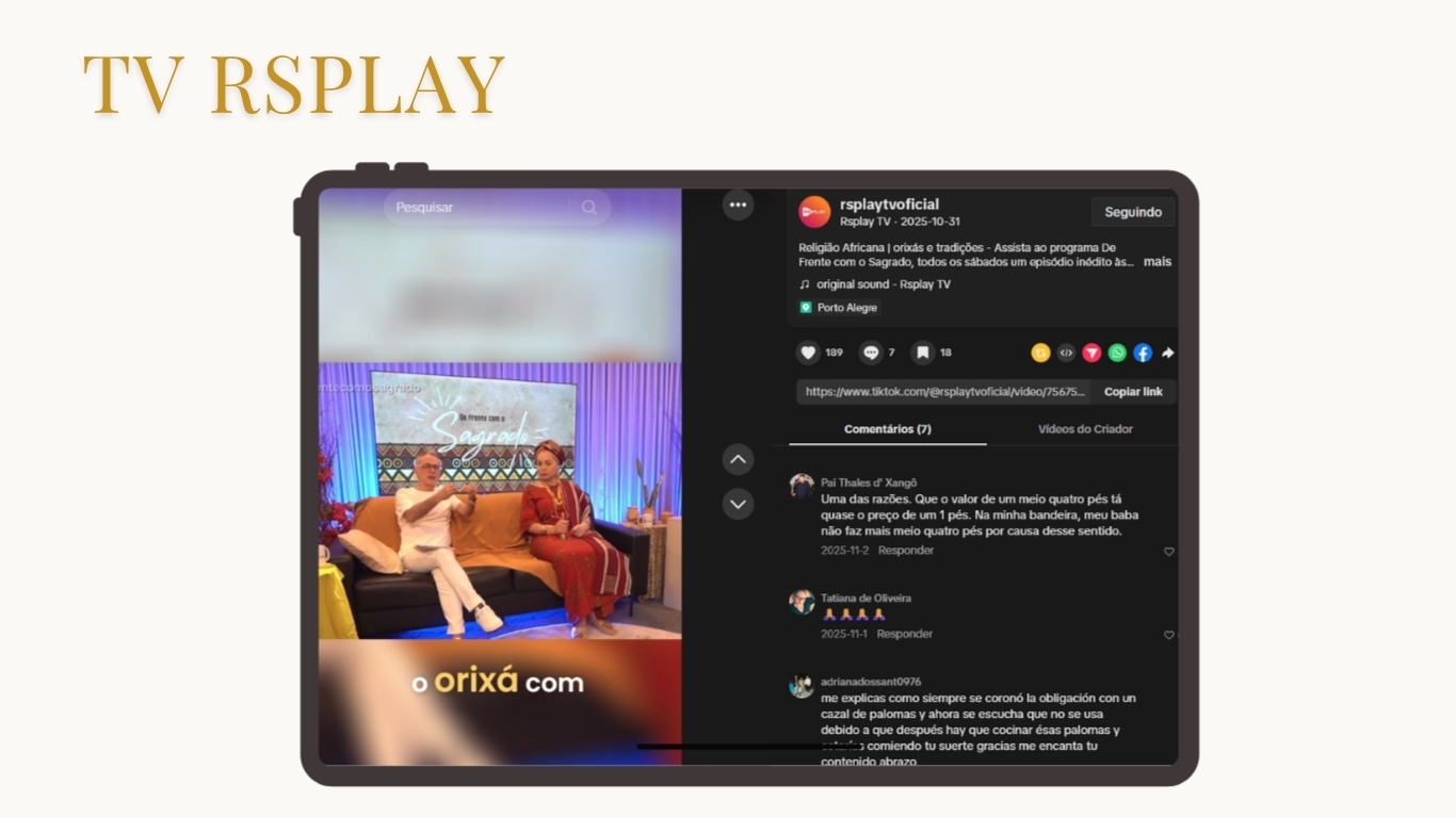 TV RSPlay — De Frente com o Sagrado